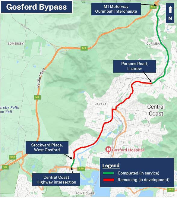 Gosford-Bypass-map