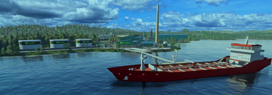 Render of the Bell Bay Powerfuels Project (cr: ABEL Energy)