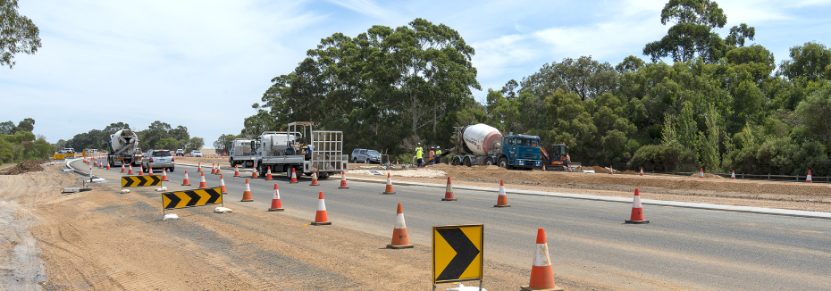 Works on Bussell Highway (cr: Main Roads Western Australia)