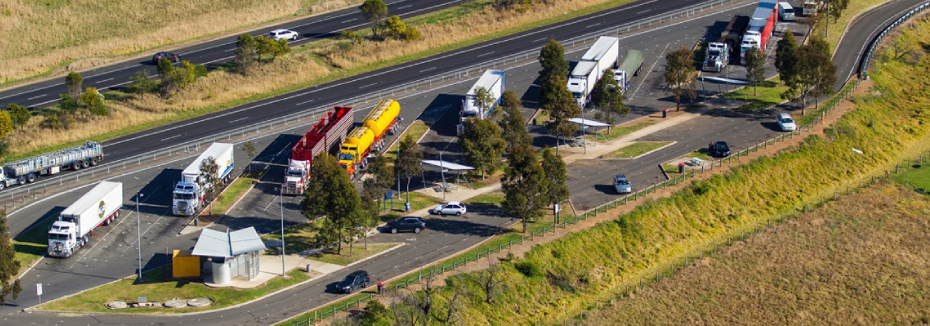 Heavy vehicle rest stop, Menangle NSW (cr: Transport for NSW)