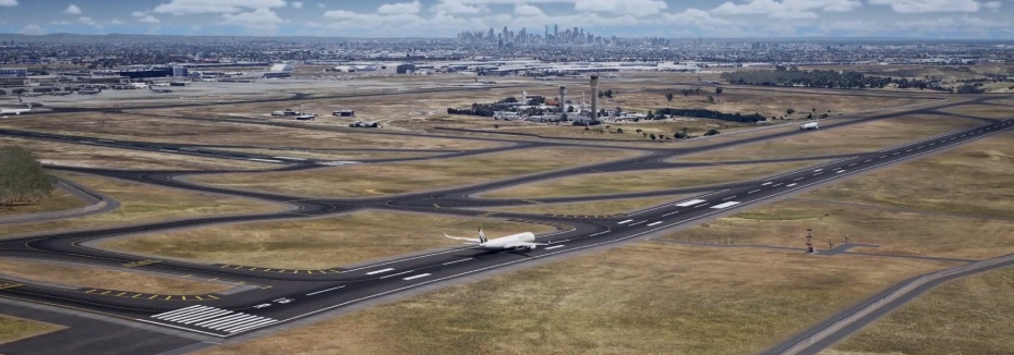 Third runway artist impression (cr: Melbourne Airport)