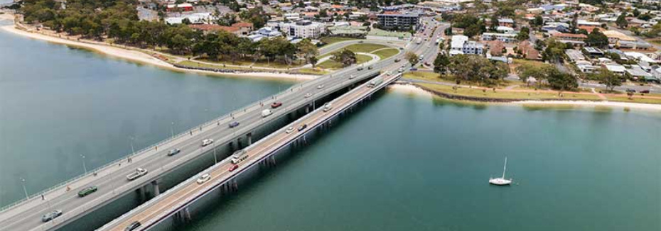 Artist impression of the new Bribie Island bridge (cr: Department of Transport and Main Roads)