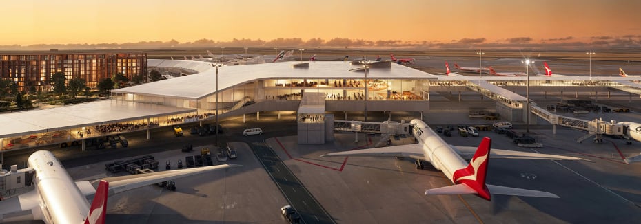 Artist impression of new terminal (cr: Perth Airport)