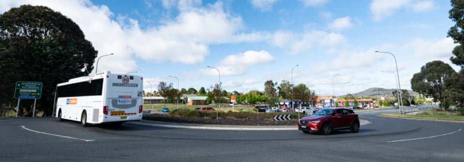 Yass Road, Bungendore Road and Ellerton Drive intersection (cr: Transport for NSW)