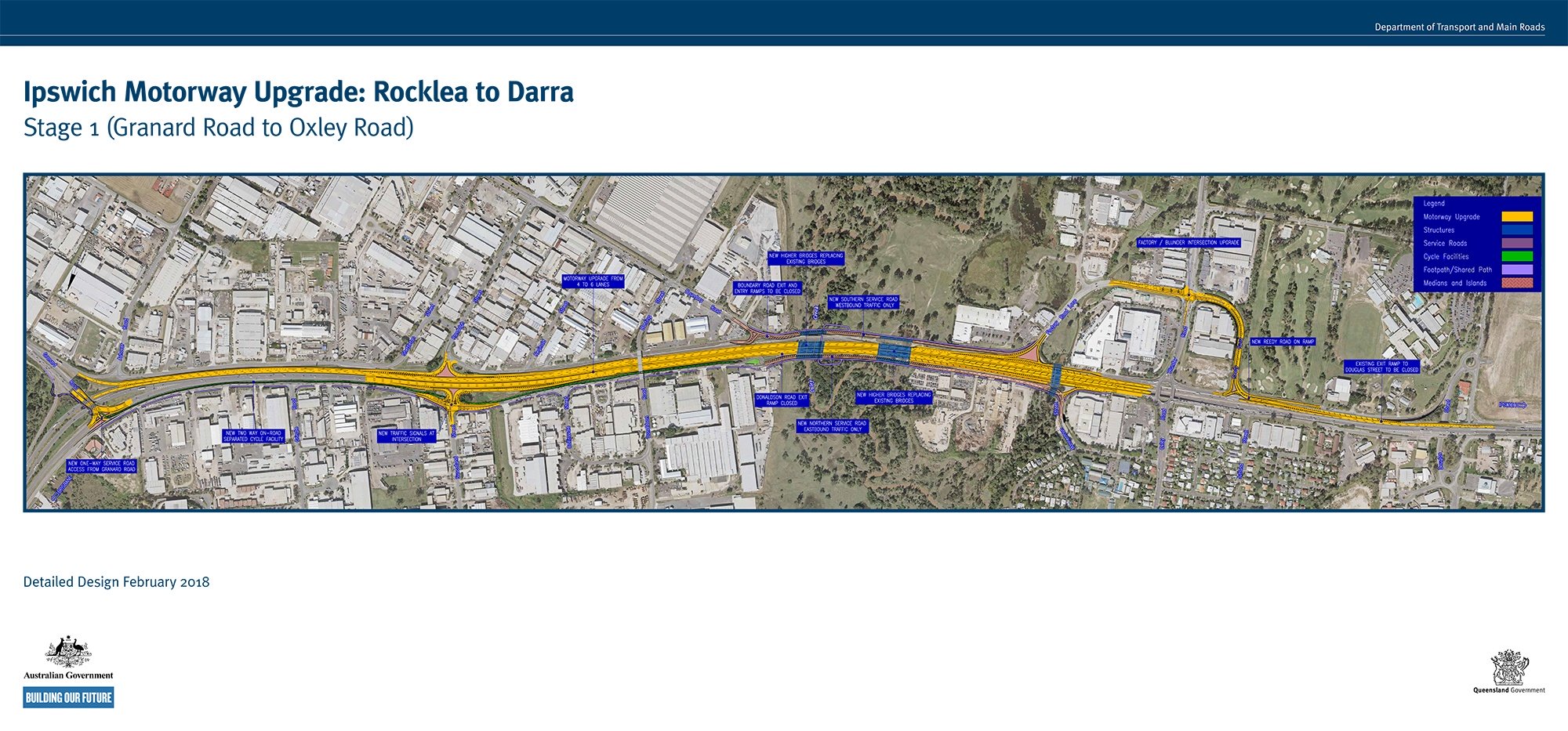 More Works Added To QLD S 400m Ipswich Motorway Upgrade Stage 1   Stage 1 Project Map February 2018 Sep 03 2020 11 37 44 34 PM 